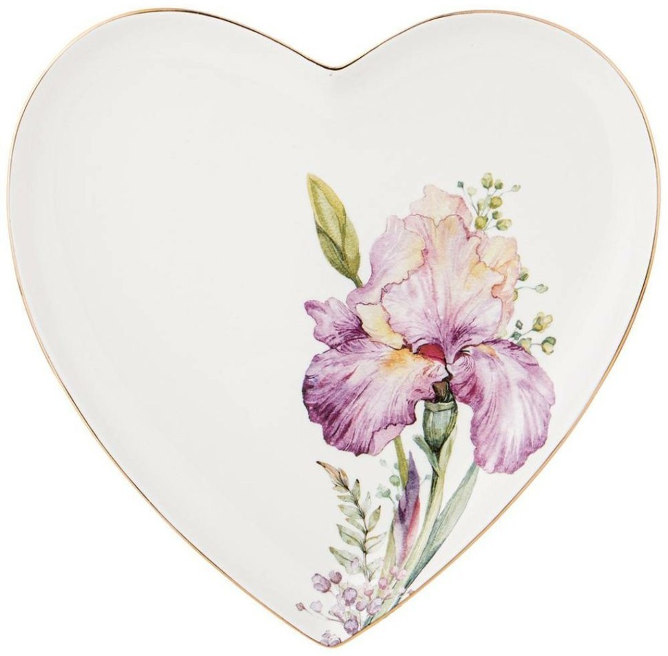 Тарелка в форме сердца "Ирисы", 21,5 см (TT-00008758)