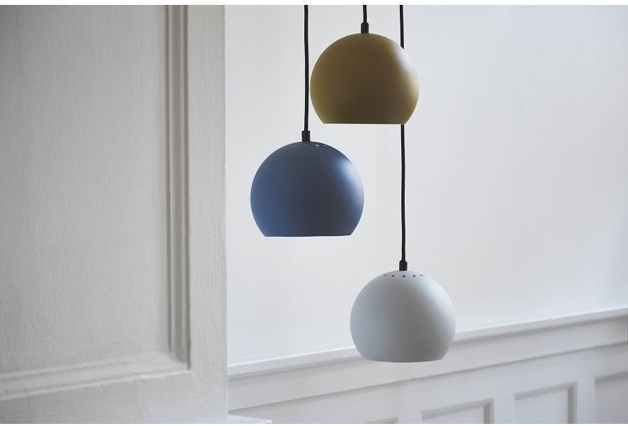 Лампа подвесная ball, 16хD18 см, светло-серая матовая, черный шнур (67951)