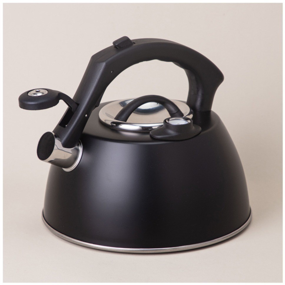 Чайник agness со свистком, серия тюдор, 3,0л термоаккумулирующее дно,индукция,встроенный термометр (908-065)
