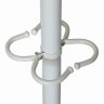 Вешалка-стойка "Квартет-З" 1,79 м основание 40 см 4 крючка + место для зонтов металл белая (90242)