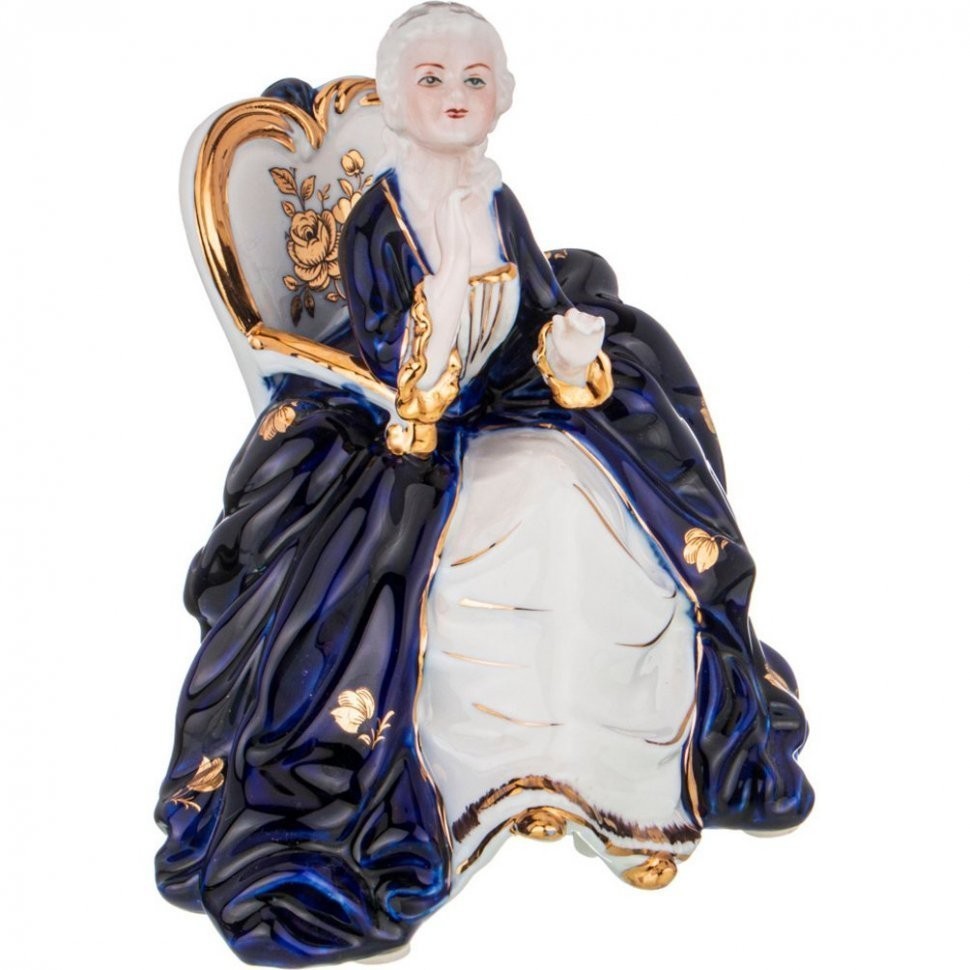 Статуэтка lefard blau weiss "дама" 14*13*15 см (101-1143)