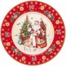 Тарелка обеденная lefard  "дед мороз" 27см красная Lefard (85-1719)