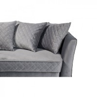 Диван Sorrento(K) 230M трехм.раск c кантом,велюр св.серый Bel40+Bel40 230*101*86 (TT-00008147)