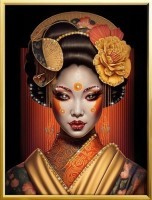 Картина Гейша с кристаллами Swarovski (3065)