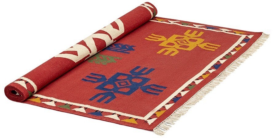 Ковер из шерсти по мотивам чувашских орнаментов из коллекции cultural heritage, 160х230 см (78522)