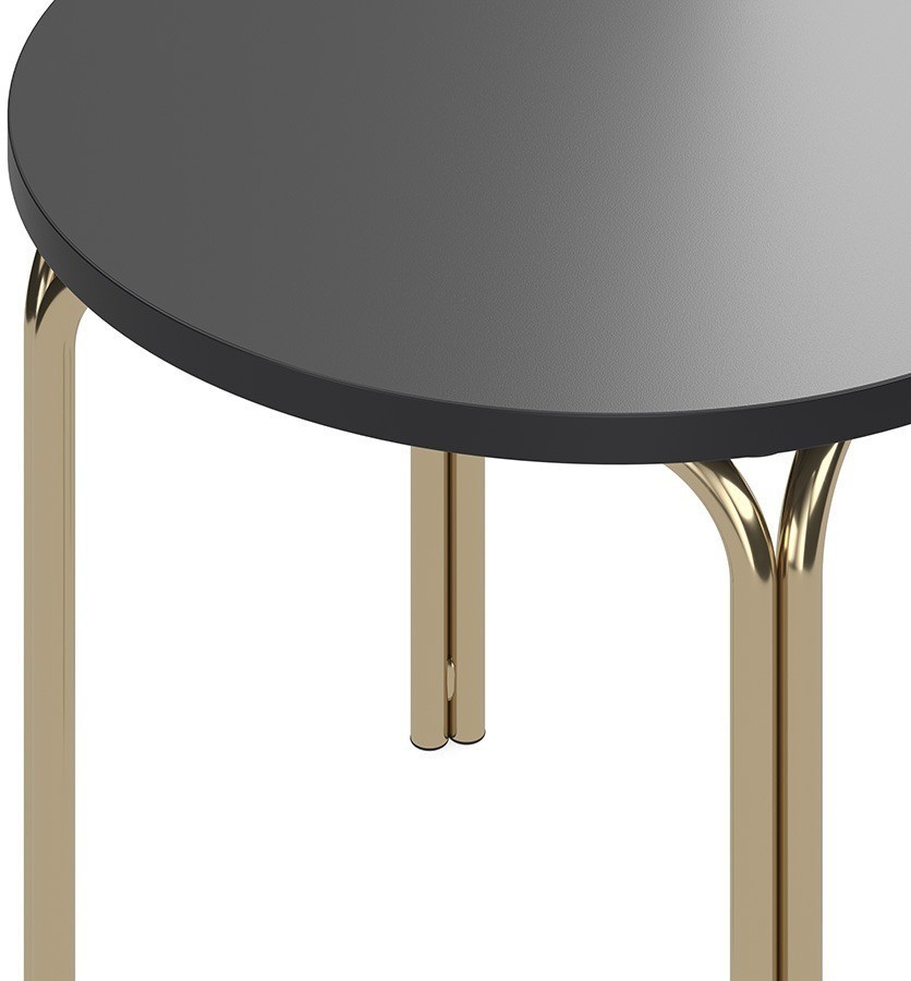 Столик кофейный ror, D50 см, латунь/черный (75278)