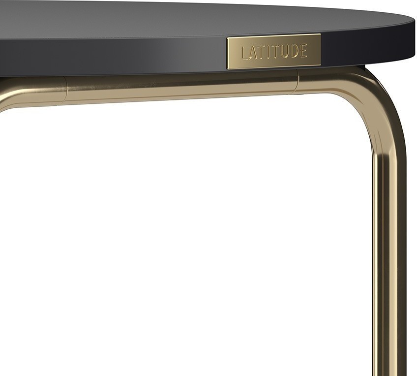 Столик кофейный ror, D50 см, латунь/черный (75278)