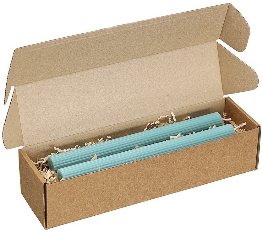 Набор из двух свечей бирюзового цвета из коллекции edge, 24,5 см (77658)