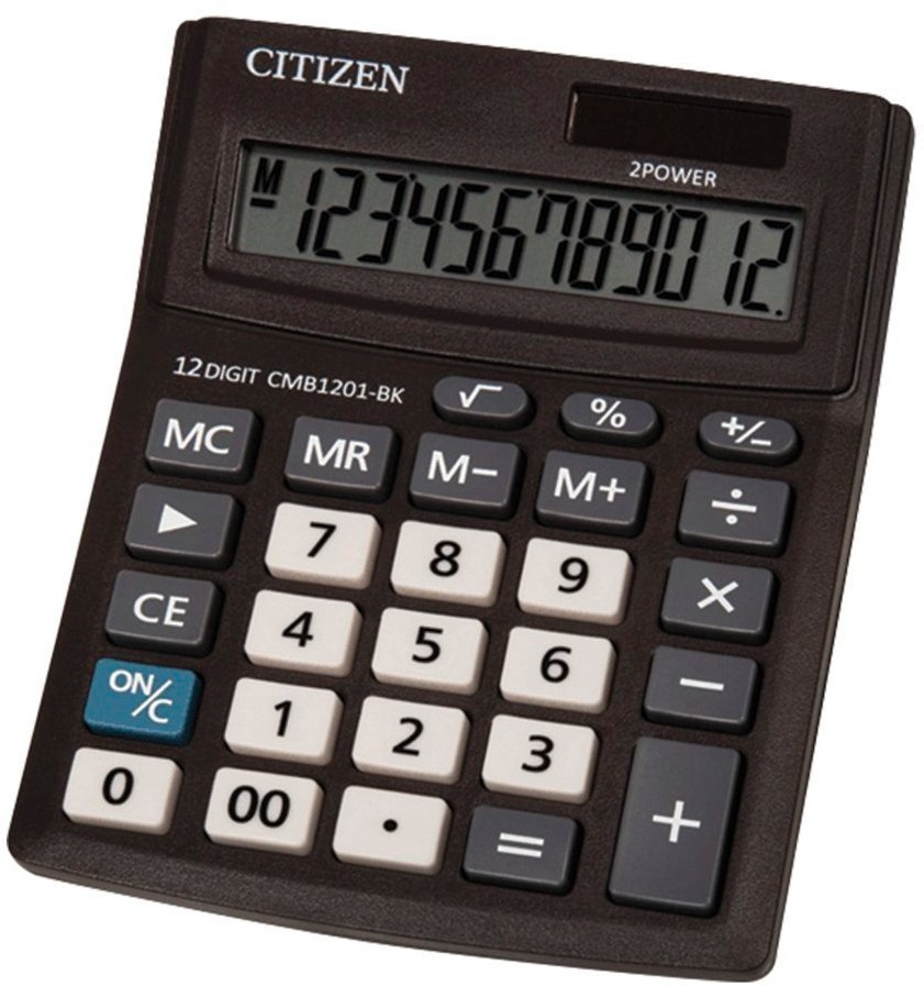 Калькулятор настольный Citizen BUSINESS LINE CMB1201BK 12 разрядов 250433 цена за 3 шт (64943)