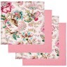 Комплект салфеток из 4х шт, "райский сад"40х40см,100%х/б ,белый+розовый SANTALINO (850-832-8)