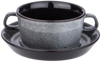 Бульонница с блюдцем lefard &quot;graphite&quot; 15*10*6 см (474-237)