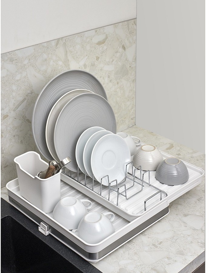 Сушилка для посуды atle раздвижная большая, белая (75754)