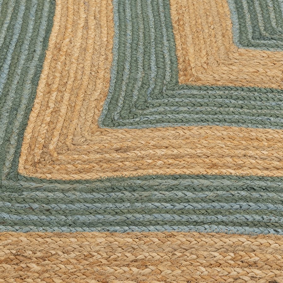 Ковер из джута с вставками зеленого цвета из коллекции ethnic, 160х230 см (74483)