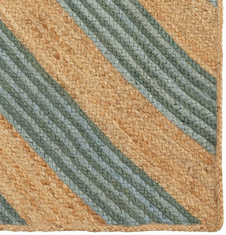 Ковер из джута с вставками зеленого цвета из коллекции ethnic, 160х230 см (74483)