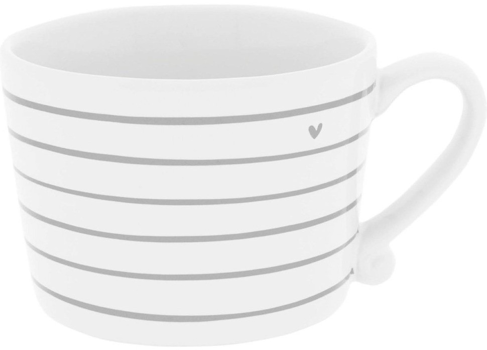 Bastion Collections Кружка White Stripes Нeart Grey RJ/CUP 010 GR