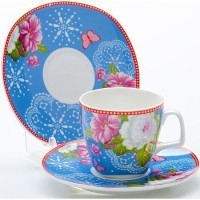 Коф/наб. 12пр 80мл кост/фарф РОЗЫ LR (24757)