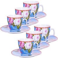 Коф/наб. 12пр 80мл кост/фарф РОЗЫ LR (24757)