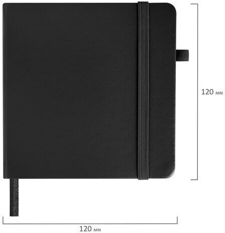 Скетчбук 120х120 мм 80 листов 140 г/м2 черная бумага 113202 (4) (85460)
