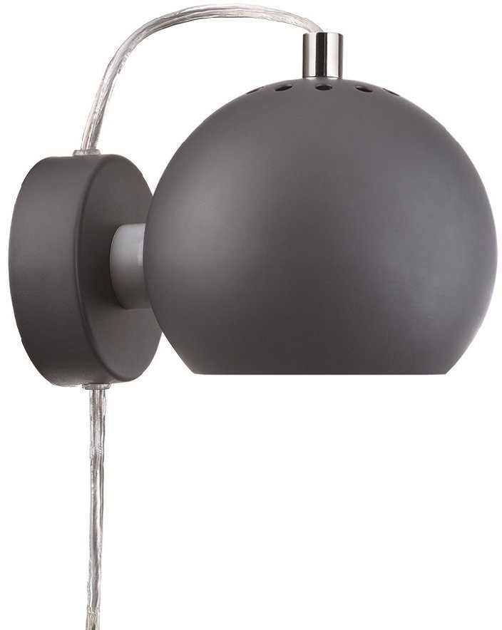 Лампа настенная ball, D12 см, темно-серая матовая (67866)