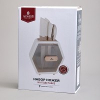 Набор ножей agness  на пластиковой подставке, 7 предметов (911-779)