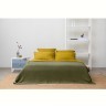 Комплект постельного белья оливкового цвета с контрастным кантом из коллекции essential, 150х200 см (73722)