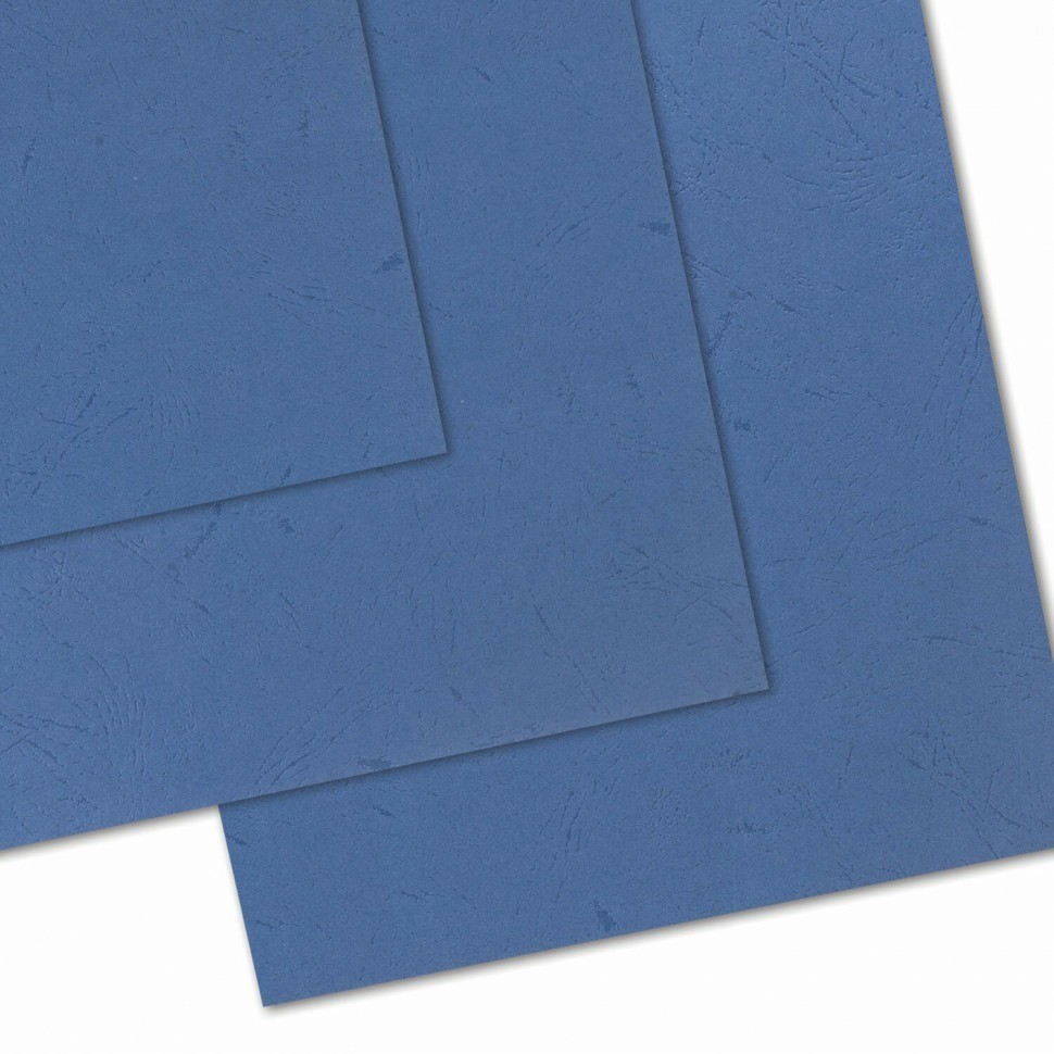 Обложки картонные для переплета А3 к-т 100 шт. под кожу 230 г/м2 синие Brauberg 532156 (90064)