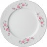 Тарелка обеденная рококо "нежная роза" платина 25 см мал.уп. 6шт без упак Cmielow (D-676-012)