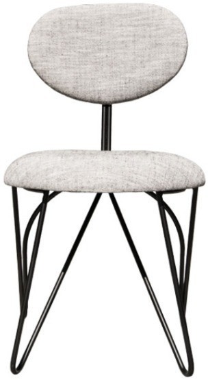 Стул LP18/MB/A760-8A, металл, текстиль, Matt black/grey, MARMO