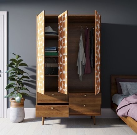 Шкаф трехстворчатый Berber принт 14 арт BB02/Print_14-ET