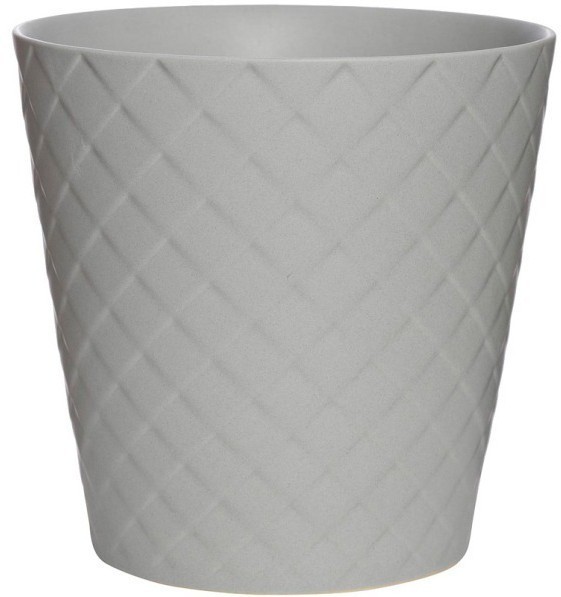 Кашпо серое 19,2*19,2*18,8 (00002866)