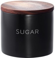 Банка керамическая для хранения сахара, 400 мл, черная (78750)