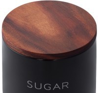 Банка керамическая для хранения сахара, 400 мл, черная (78750)