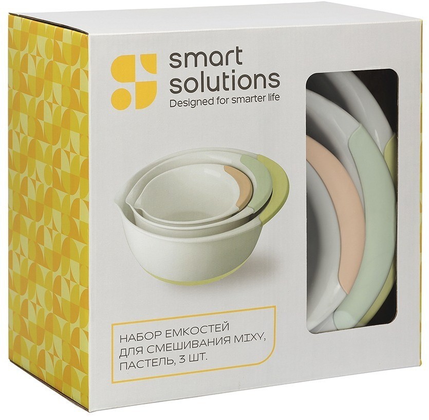 Набор емкостей для смешивания mixy, пастель, 3 шт. (77702)