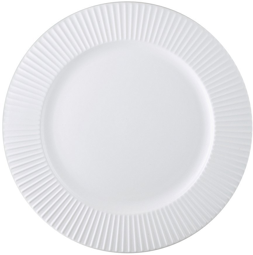 Набор обеденных тарелок soft ripples, D27 см, белые, 2 шт. (73511)