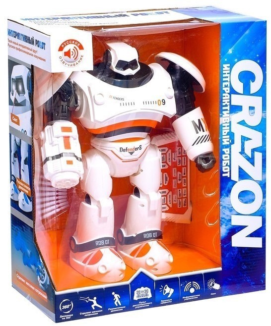 Радиоуправляемый интерактивный робот CraZon (стреляет присосками) (ZYA-A2721-1)