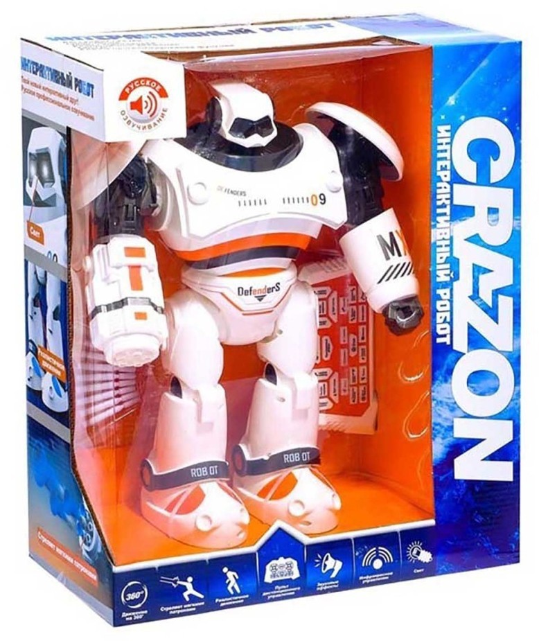 Радиоуправляемый интерактивный робот CraZon (стреляет присосками) (ZYA-A2721-1)