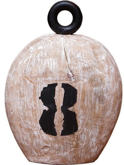 Декор гиря FO-1540B, MANGO WOOD AND IRON, Antique white, ROOMERS FURNITURE