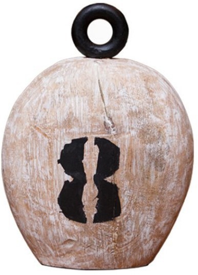 Декор гиря FO-1540B, MANGO WOOD AND IRON, Antique white, ROOMERS FURNITURE