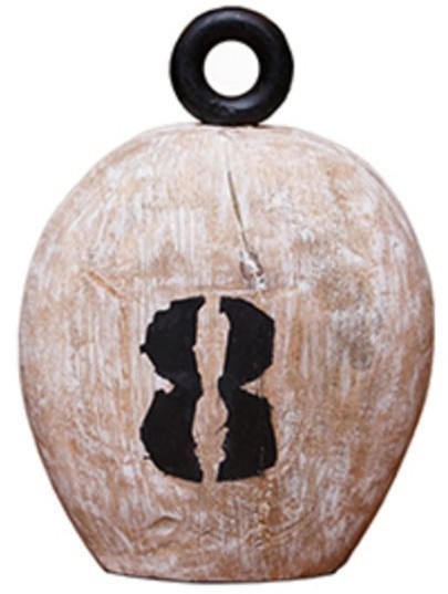 Декор гиря FO-1540B, MANGO WOOD AND IRON, Antique white, ROOMERS FURNITURE