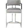 Стул полубарный велюр серый/хром 52*55*91см (TT-00011550)
