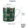 Кружка фарфоровая Butterflies Mikasa GREEN 280 мл MKCANBFLIES