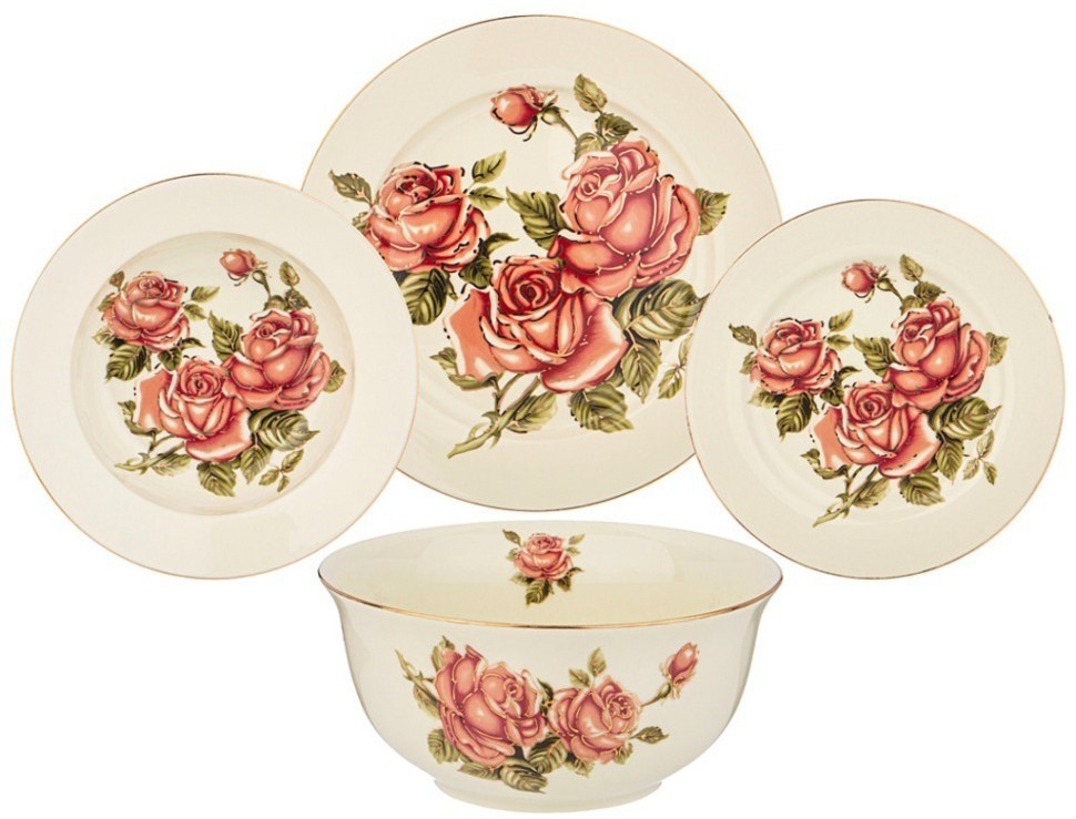 Столовый набор lefard корейская роза, 19пр (126-912)