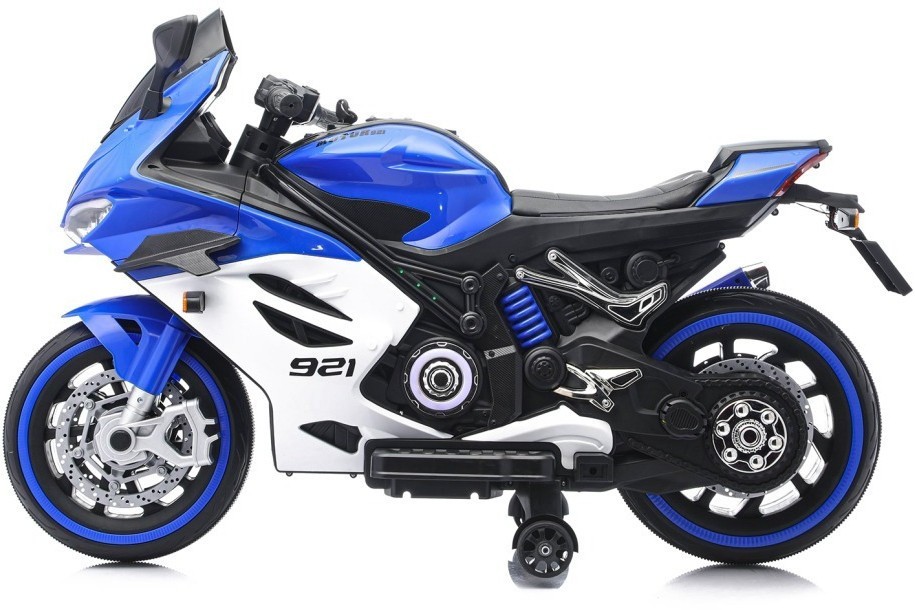 Детский электромотоцикл Ducati (12V, EVA, ручка газа, спидометр) (FT-921-BLUE-WHITE)