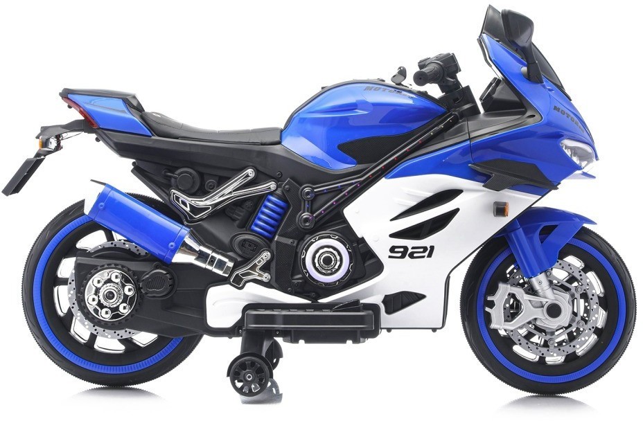 Детский электромотоцикл Ducati (12V, EVA, ручка газа, спидометр) (FT-921-BLUE-WHITE)