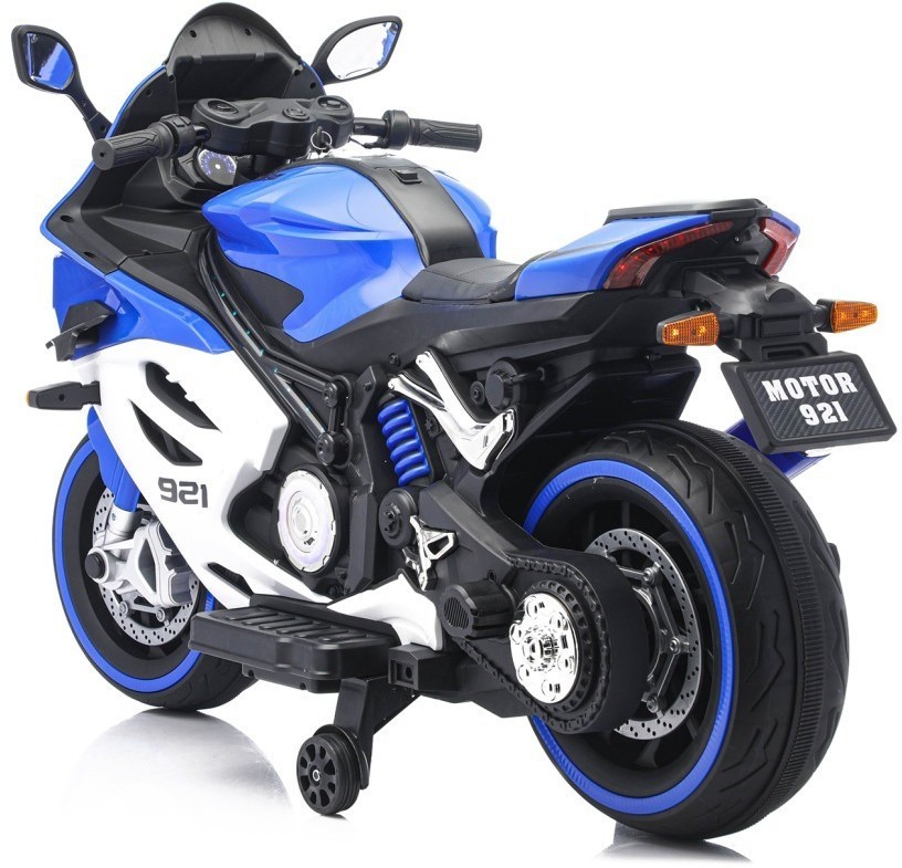 Детский электромотоцикл Ducati (12V, EVA, ручка газа, спидометр) (FT-921-BLUE-WHITE)