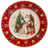 Тарелка закусочная lefard "дед мороз" 20,5 см красная (85-1720)