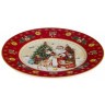 Тарелка закусочная lefard "дед мороз" 20,5 см красная (85-1720)