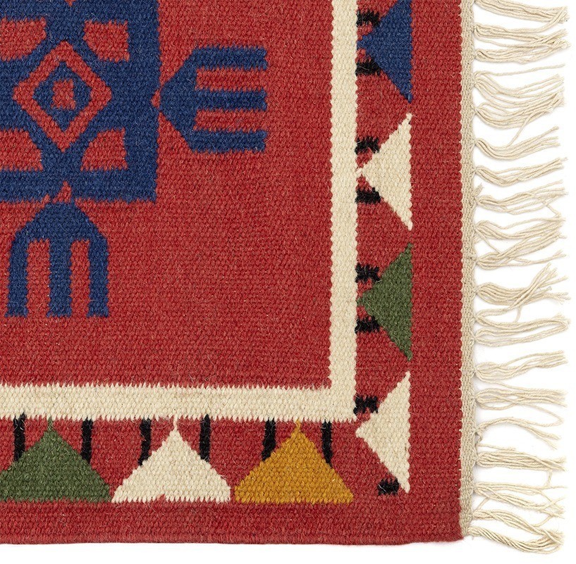 Ковер из шерсти по мотивам чувашских орнаментов из коллекции cultural heritage, 120х180 см (78521)