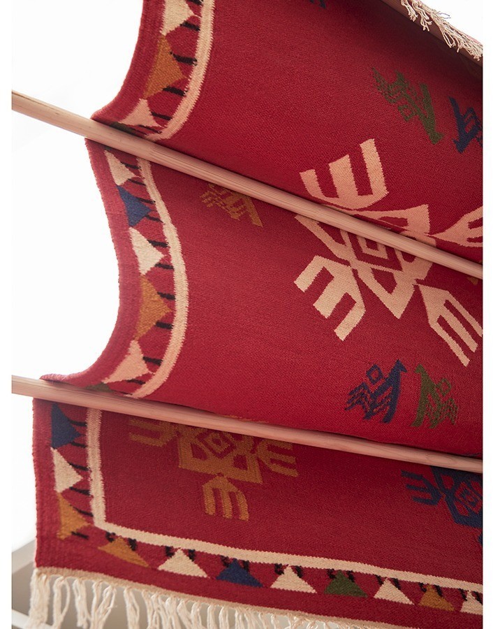 Ковер из шерсти по мотивам чувашских орнаментов из коллекции cultural heritage, 120х180 см (78521)