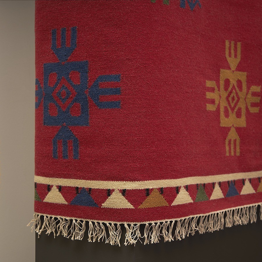 Ковер из шерсти по мотивам чувашских орнаментов из коллекции cultural heritage, 120х180 см (78521)